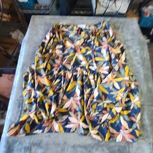 First Love by Lovelyn Shirt, Women's 2X, Green Yellow Blue, Floral, Dressy Top